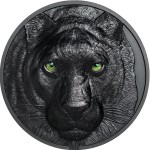 Palau BLACK PANTHER series HUNTERS BY NIGHT $10 Silver Coin Smartminting Ultra High Relief 2020 Obsidian Black Proof 2 oz